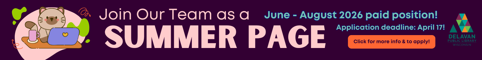 Join our team as a summer page.