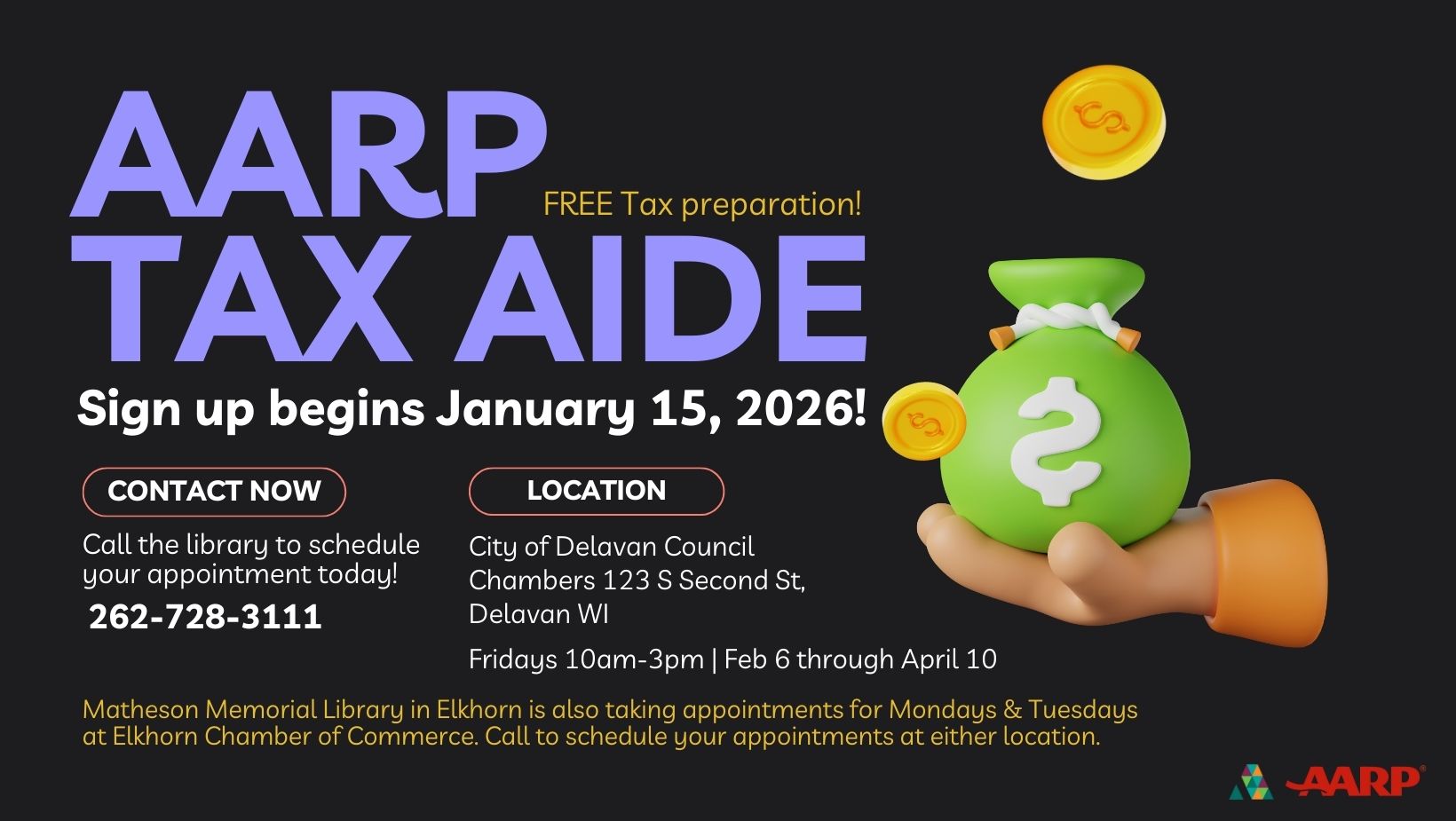AARP free tax aide is back for 2026.