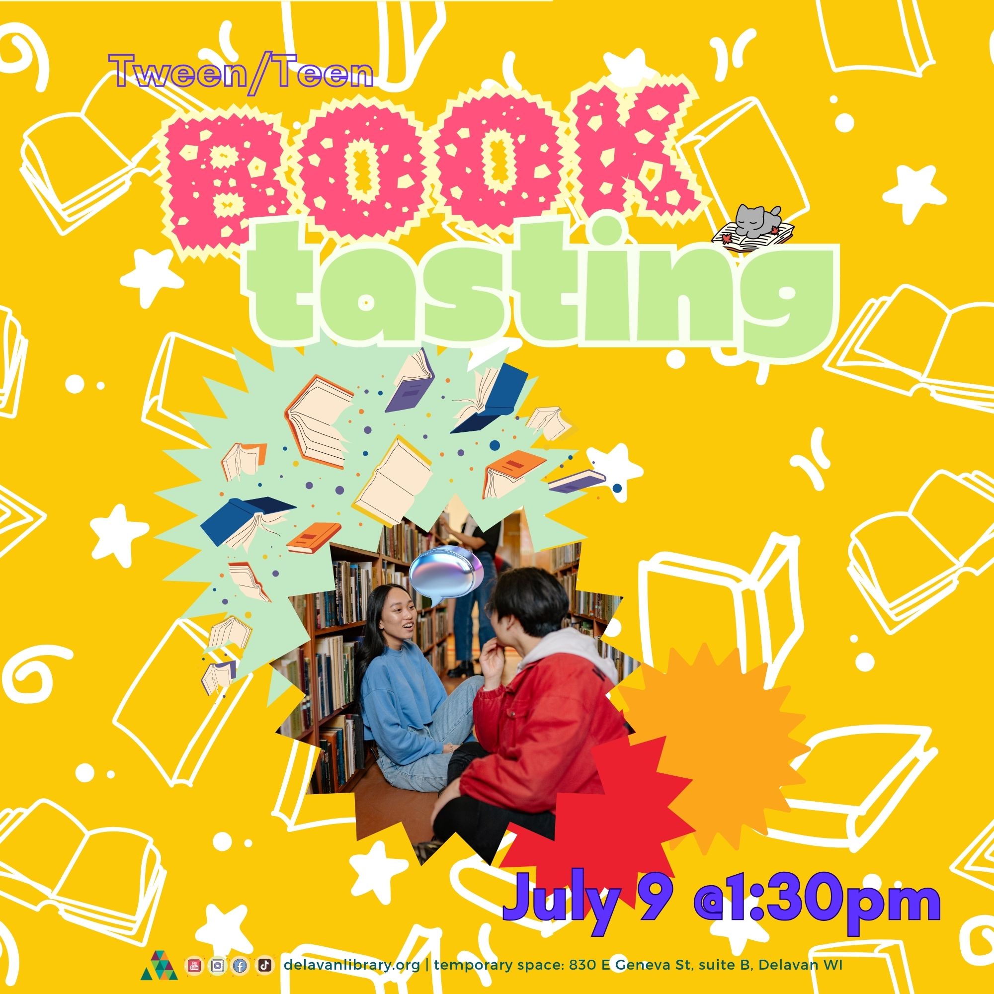 Tween/Teen book tasting with Delavan Public Library.