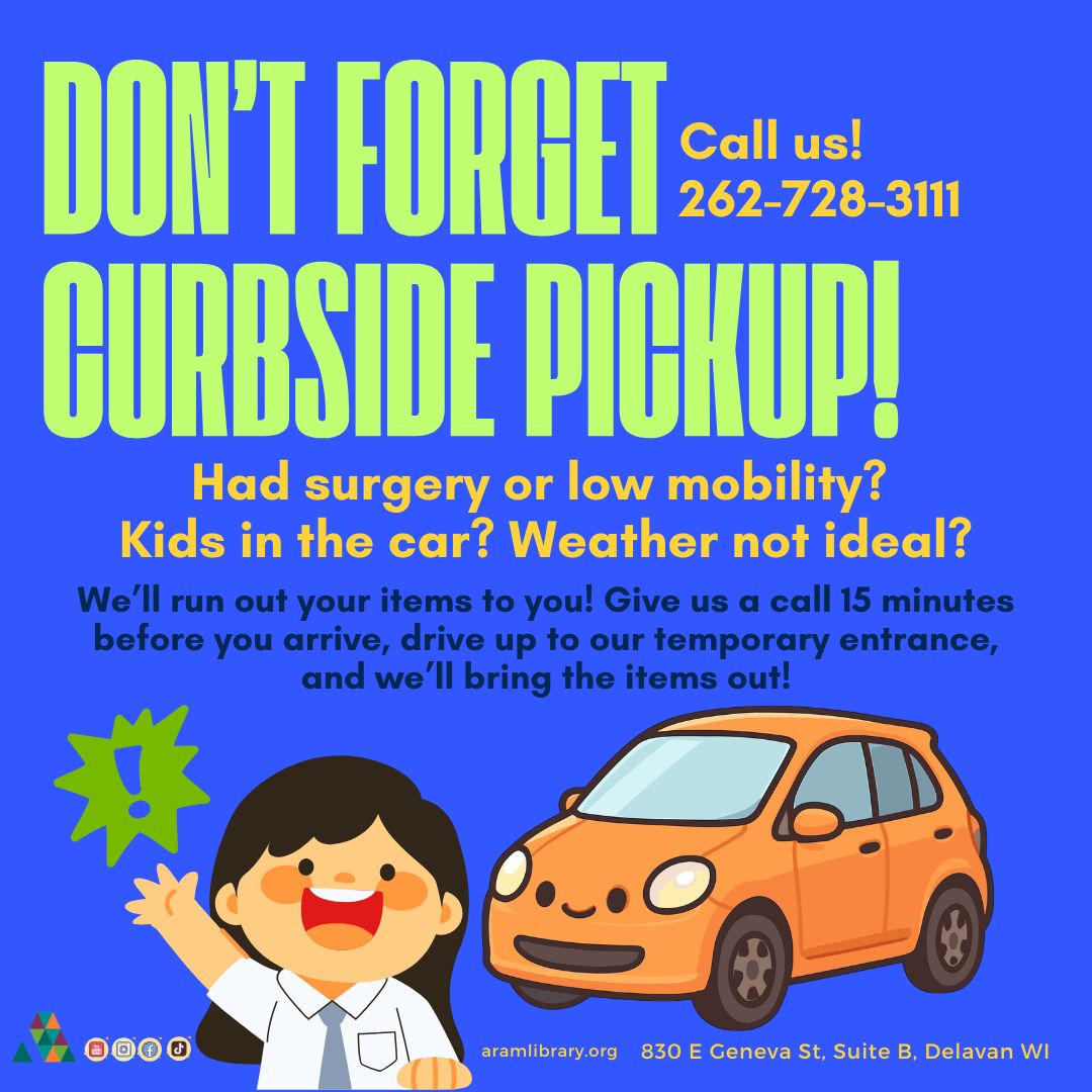 Don't forget curbside pickup, call us to schedule a pick up. 