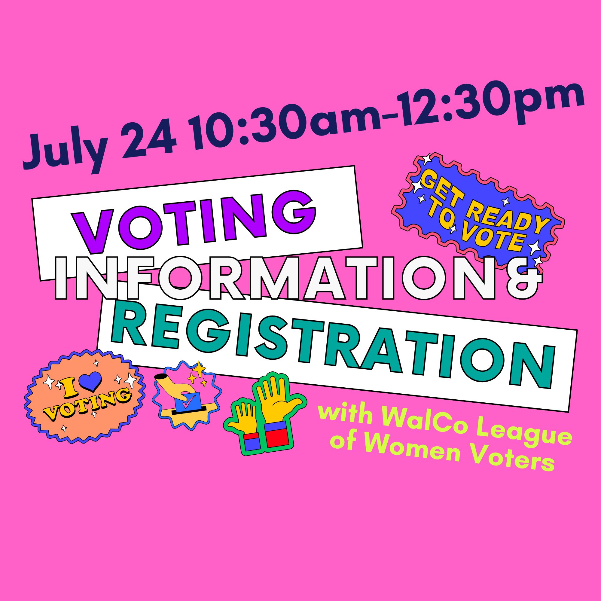 Voting Information and Registration at Delavan Public Library event. 