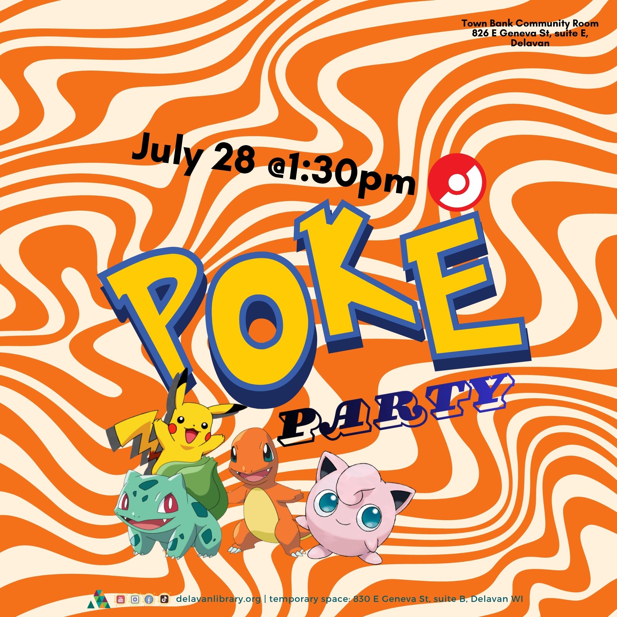 PokeParty with Delavan Public Library.