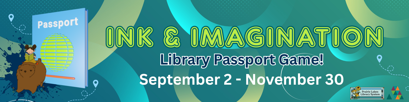 Prairie Lakes Library Passport Program runs from September 2 - November 30.