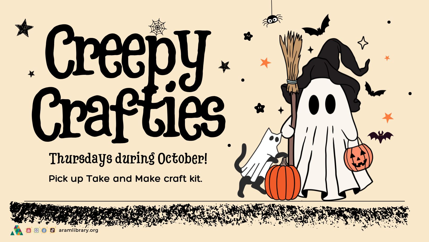 Creepy Crafties at APL every Thursday during October.