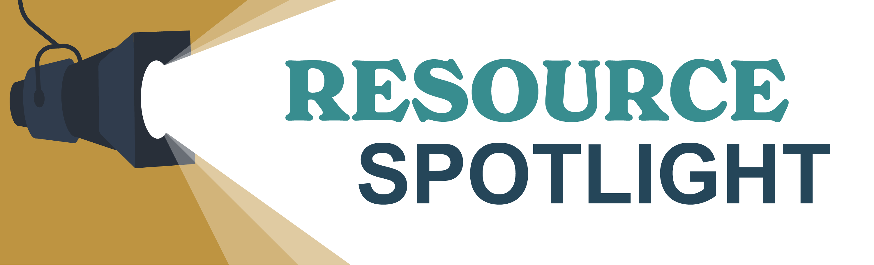 Illustrated spotlight shining on the words 